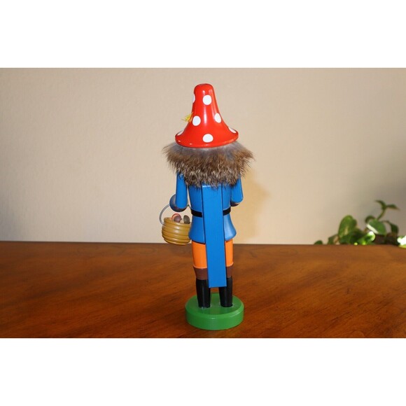 10.75" VEB Hodrewa Rothenthal German Democratic Republic Nutcracker Mushroom Man - Picture 4 of 13